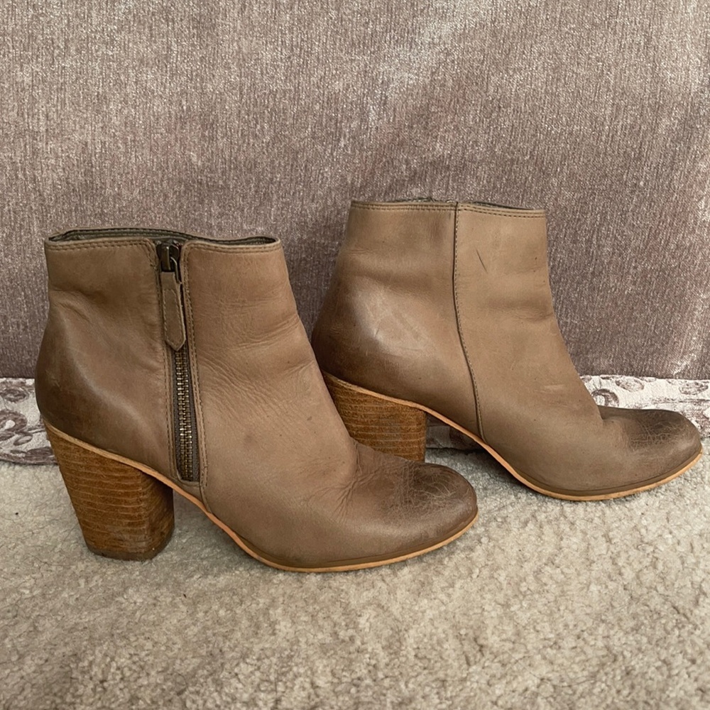 Tan booties